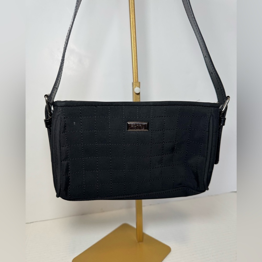 vintage Esprit black quilted shoulder bag y2k